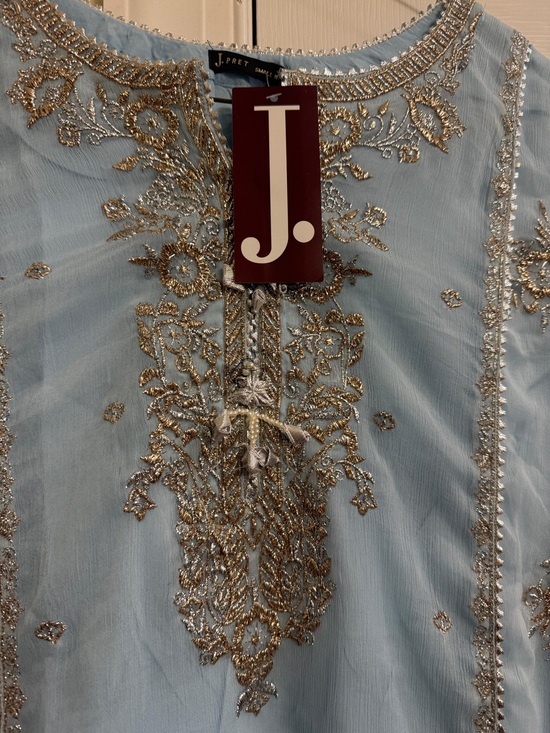 Junaid Jamshed Dresses & Skirts - J. PRET Sky Blue Embroidered Women's Dress